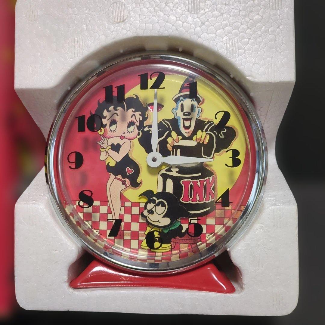 激レア❣️昭和レトロ！ベティちゃん♡手動式目覚まし時計☆bettyboop