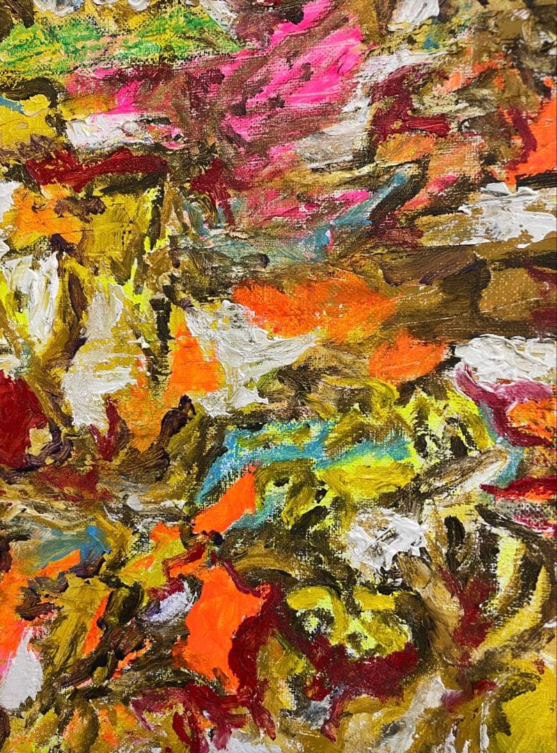 抽象油彩画 多色