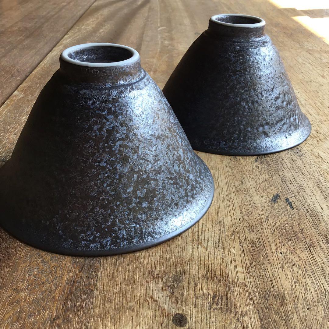 Casablanca_liliumです。メタル結晶釉窯変天目深鉢2枚他