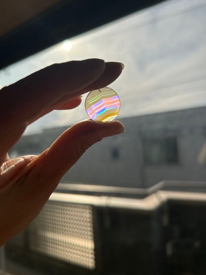 おともさん ♦︎14kgfアイリスアゲートラウンドピアス