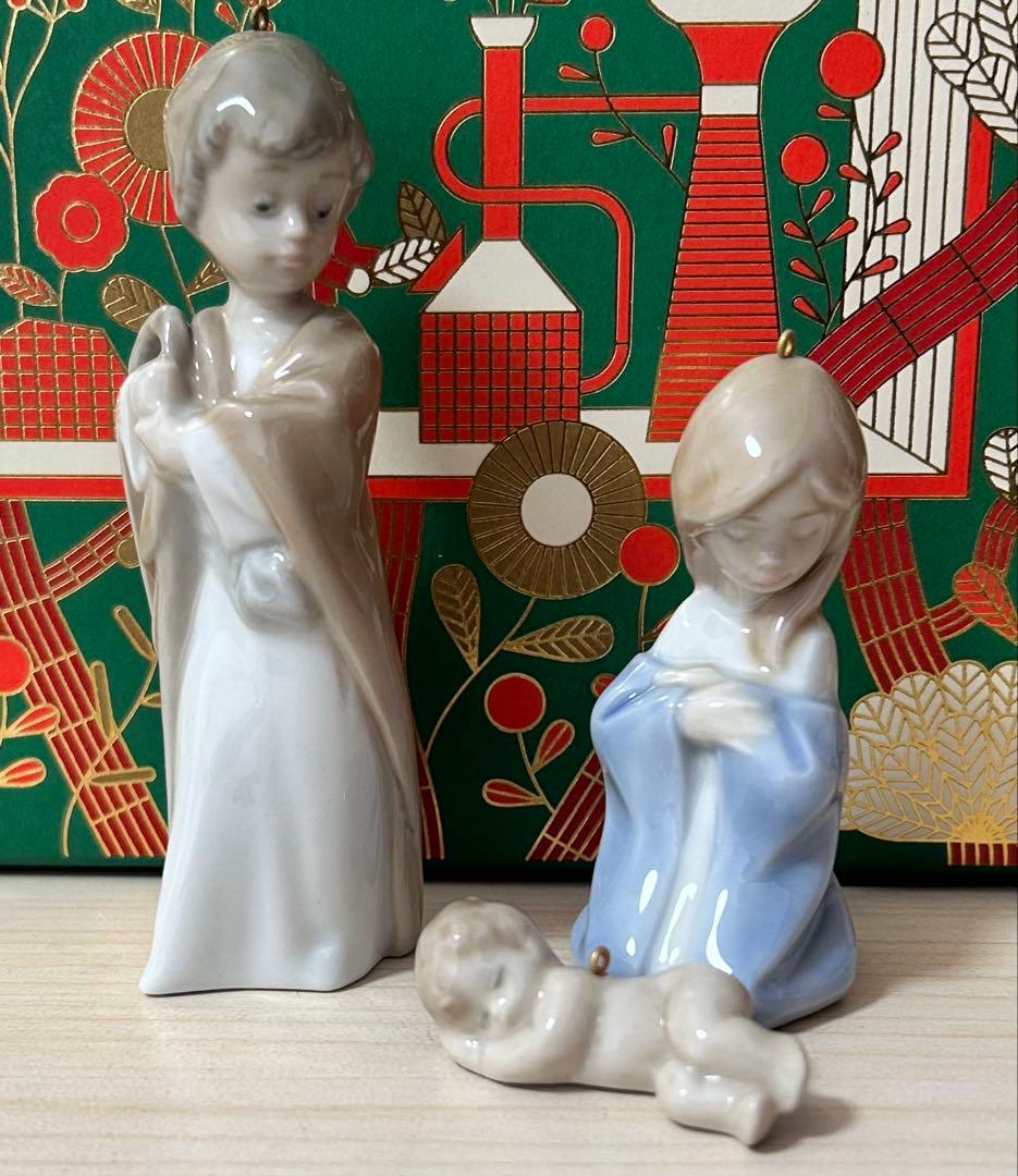 リヤドロ　クリスマス ミニオーナメント　ホーリーファミリー　キリスト降誕