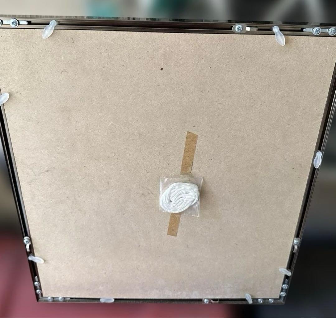 水彩画 鳥の絵 金色フレーム 約30cm