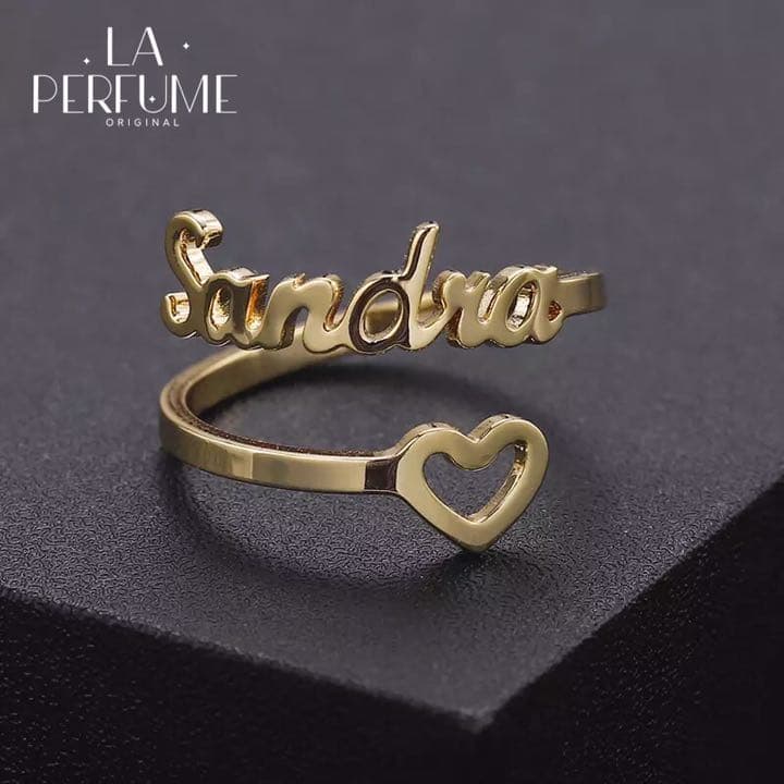 名入れ♡中抜きハート♡カスタムリング✨イニシャル♡シンプル✨オリジナル✨手作り