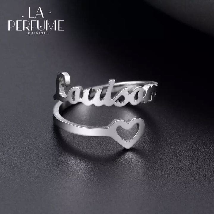 名入れ♡中抜きハート♡カスタムリング✨イニシャル♡シンプル✨オリジナル✨手作り