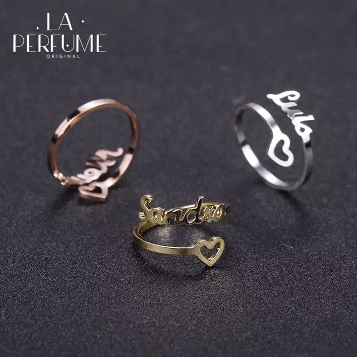 名入れ♡中抜きハート♡カスタムリング✨イニシャル♡シンプル✨オリジナル✨手作り