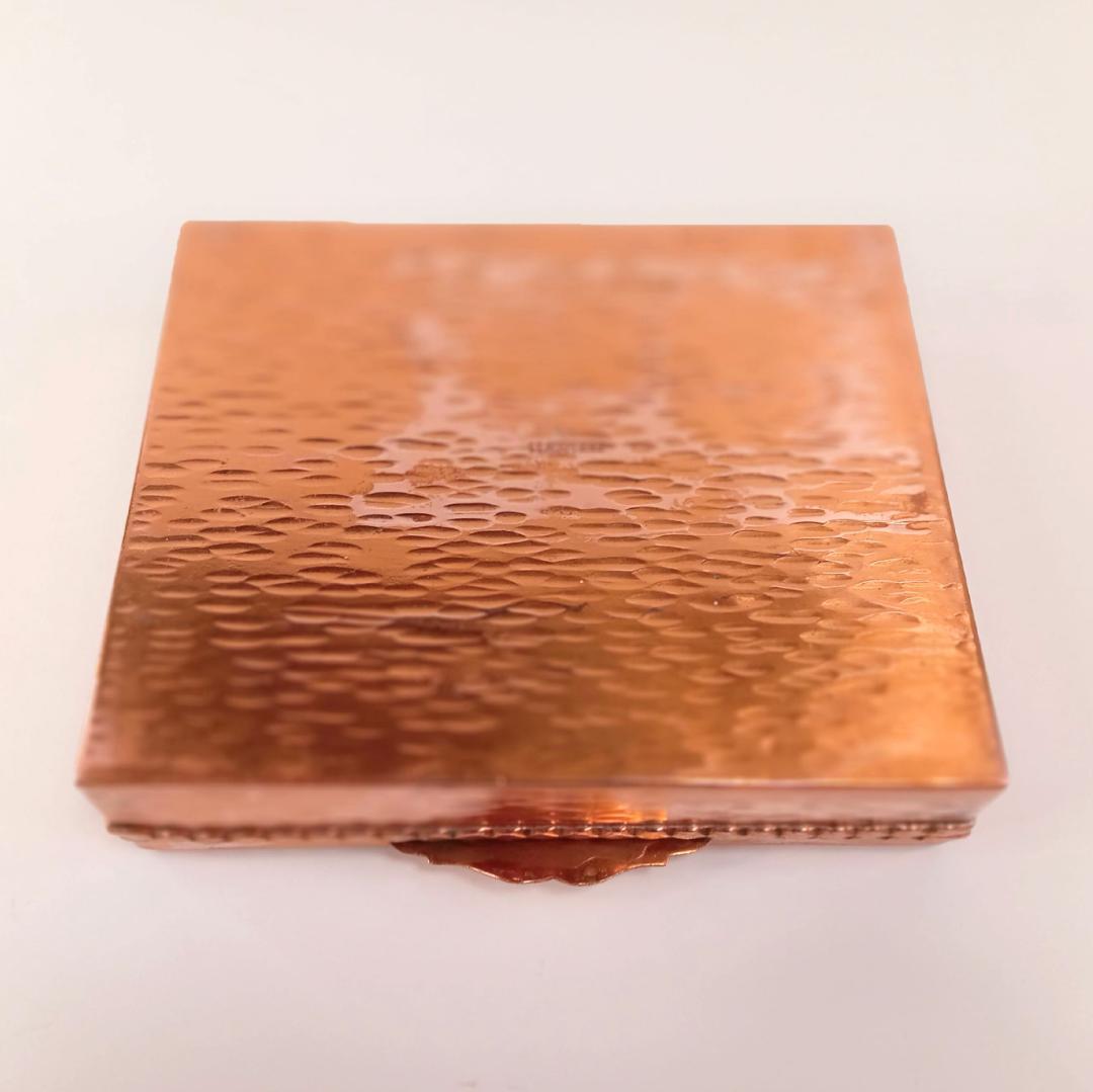 銅製 TUMI レリーフ/インレイ ジュエリーボックス 小物入れ トゥミ 守り神