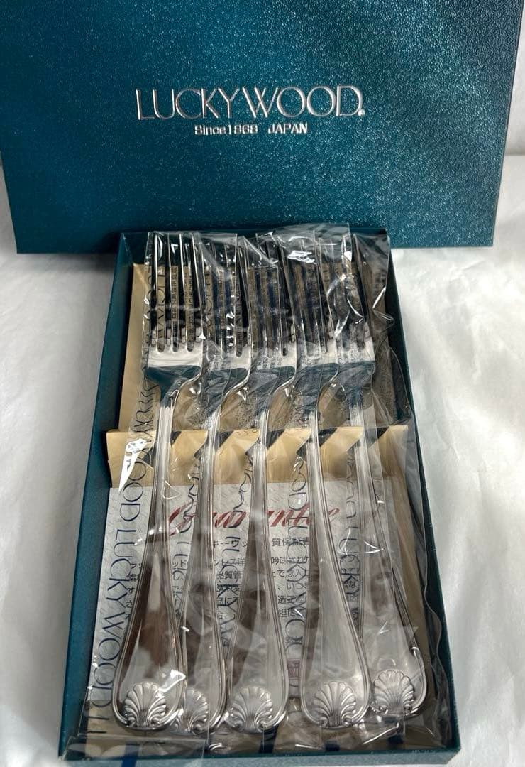 LUCKY WOOD カトラリーセット 18-8 ステンレス 未使用保管品