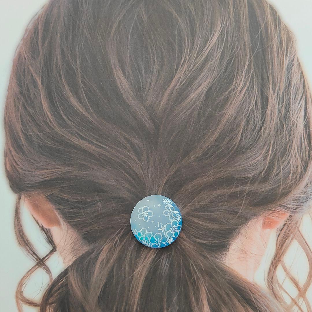 【783】ハンドメイド　レジン　ヘアゴム　ポニーフック