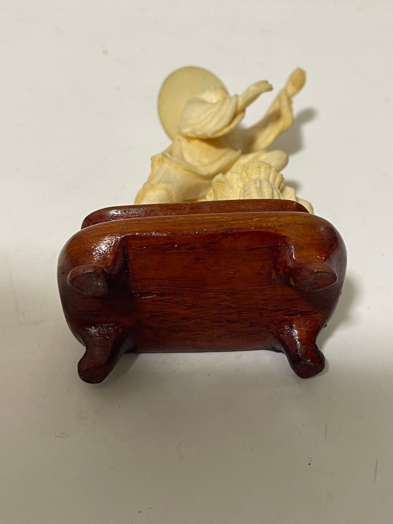 極上　牙彫　翁　置物
