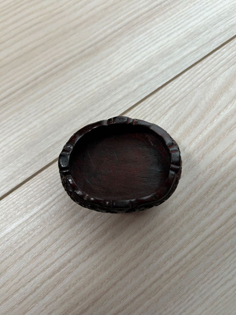 【内容必読】花瓶　壺　花模様 黒台座付き　骨董品