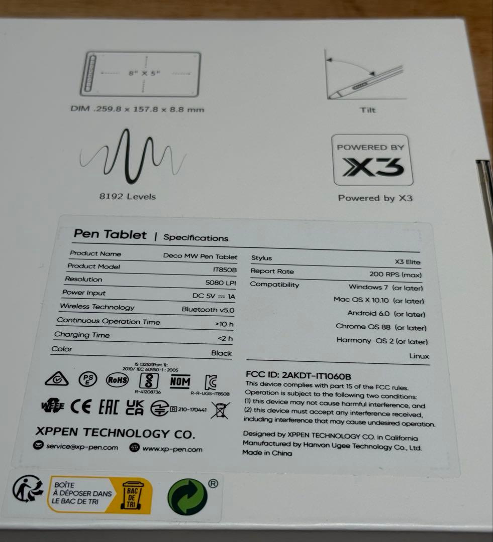 未使用品ワイヤレスXP-PEN Deco MW Pen Tablet