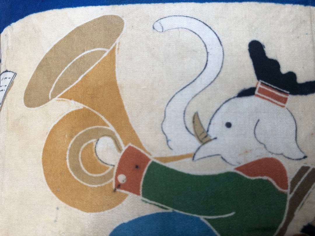 一閑張り　一閑張りバック　ヴィンテージ　レトロ 正絹古布　みんなの音楽会