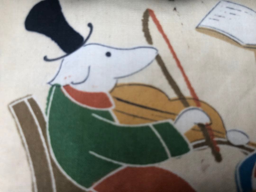 一閑張り　一閑張りバック　ヴィンテージ　レトロ 正絹古布　みんなの音楽会