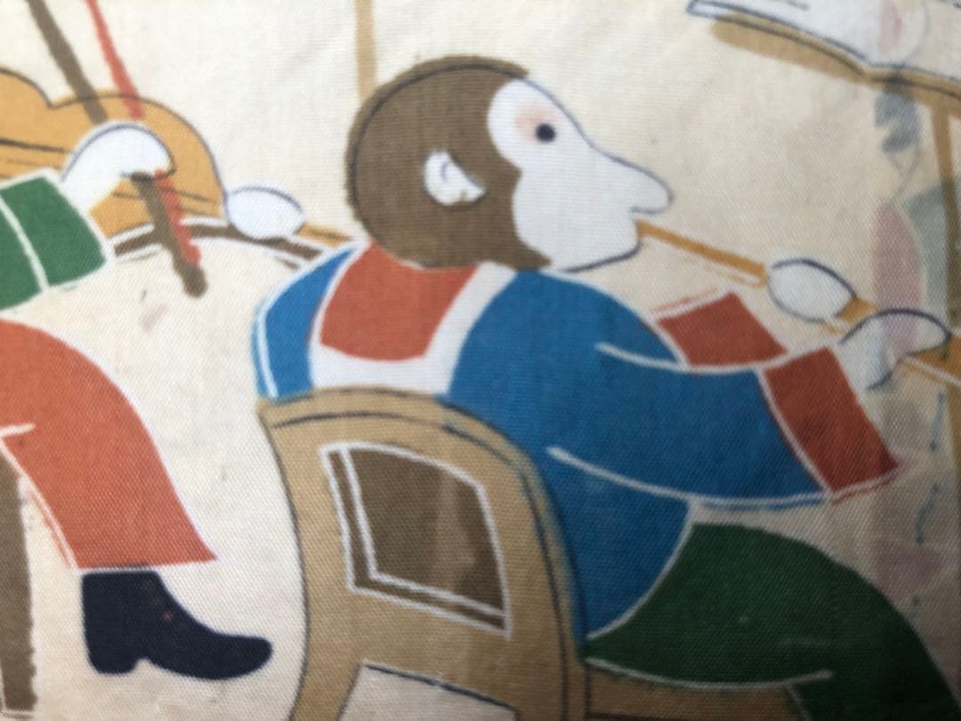 一閑張り　一閑張りバック　ヴィンテージ　レトロ 正絹古布　みんなの音楽会