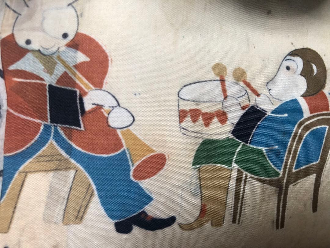 一閑張り　一閑張りバック　ヴィンテージ　レトロ 正絹古布　みんなの音楽会