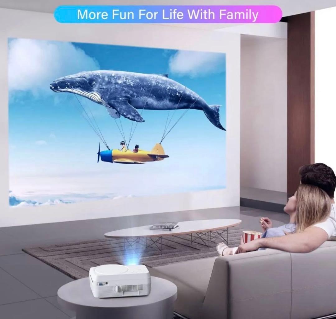 WiFi Bluetooth 小型 プロジェクター内蔵DVDプレーヤー