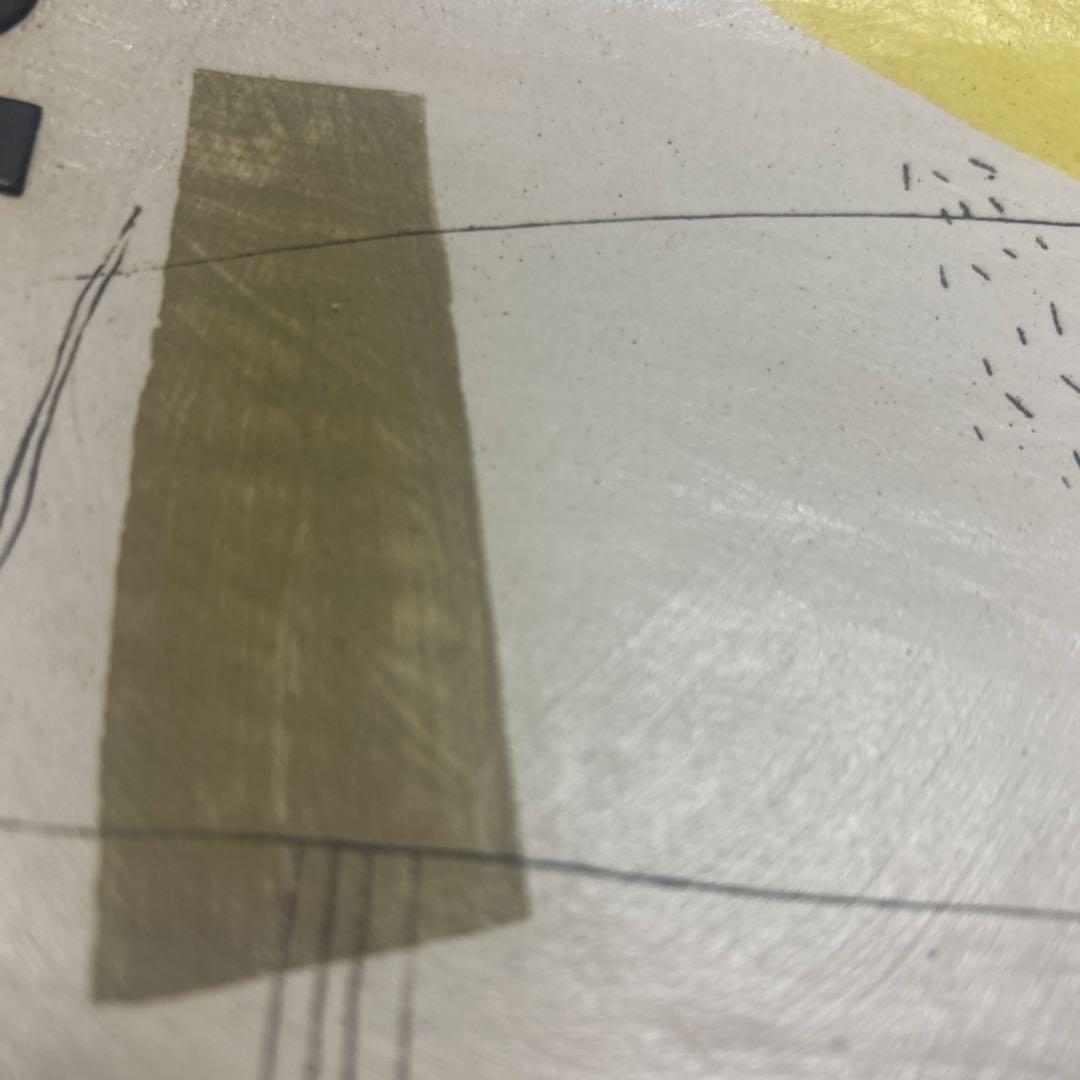 作家　陶芸作家　なんとなく四角皿　変形プレート　丸皿　２枚まとめ