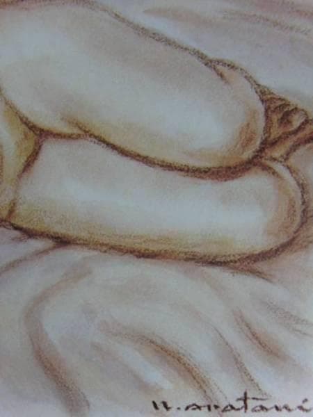 荒谷　直之介、裸婦、希少、画集画、新品額装付