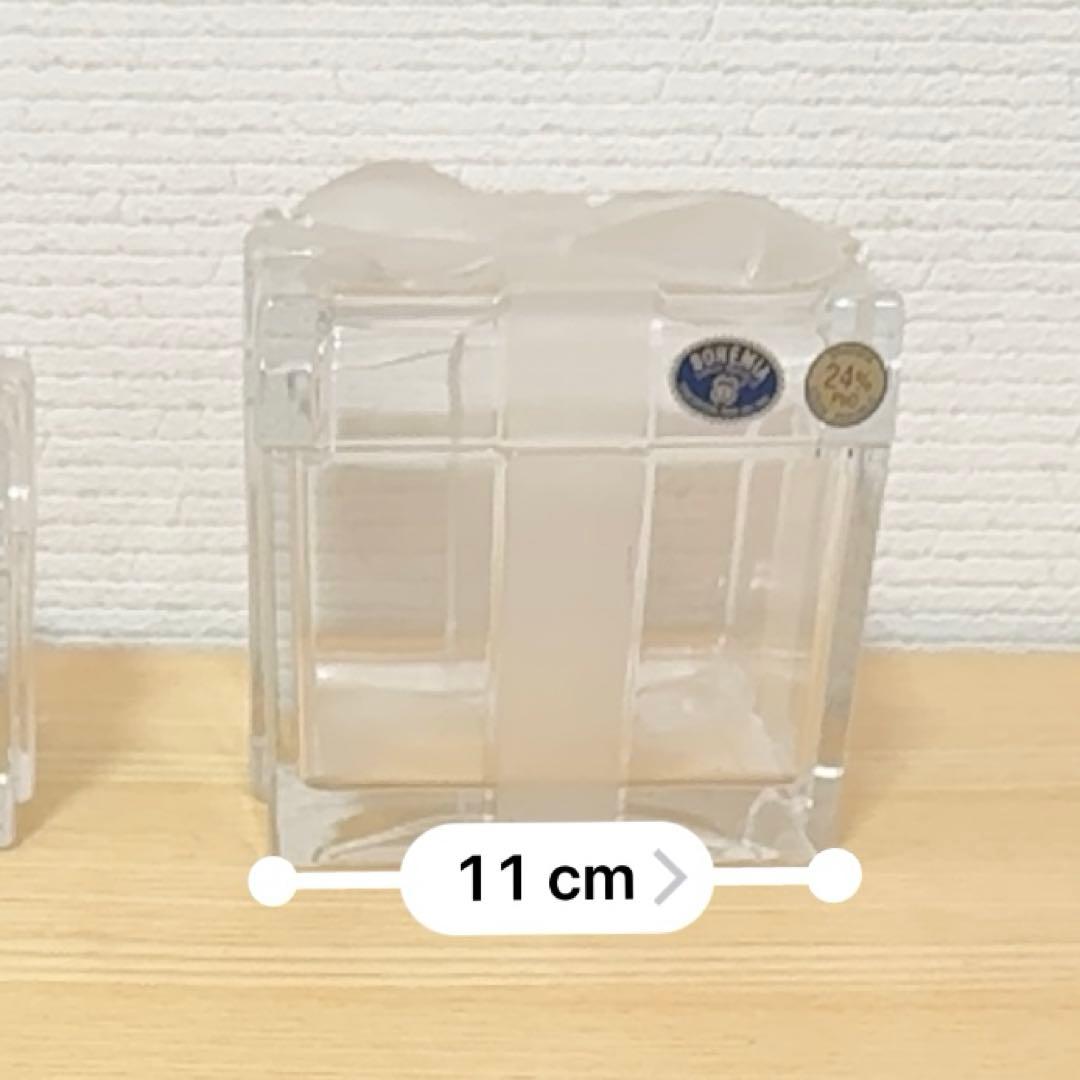 ティファニー クリスタルボウボックス 小物入れ2個セット