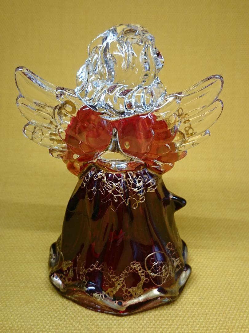 【美品】人形　天使　ムラーノ　ガラス　置物　インテリア　工芸品　美術品A3151