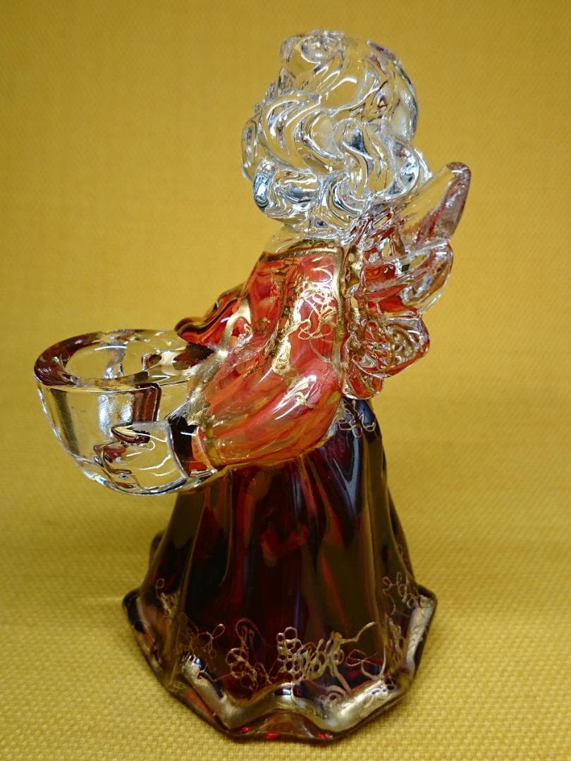 【美品】人形　天使　ムラーノ　ガラス　置物　インテリア　工芸品　美術品A3151