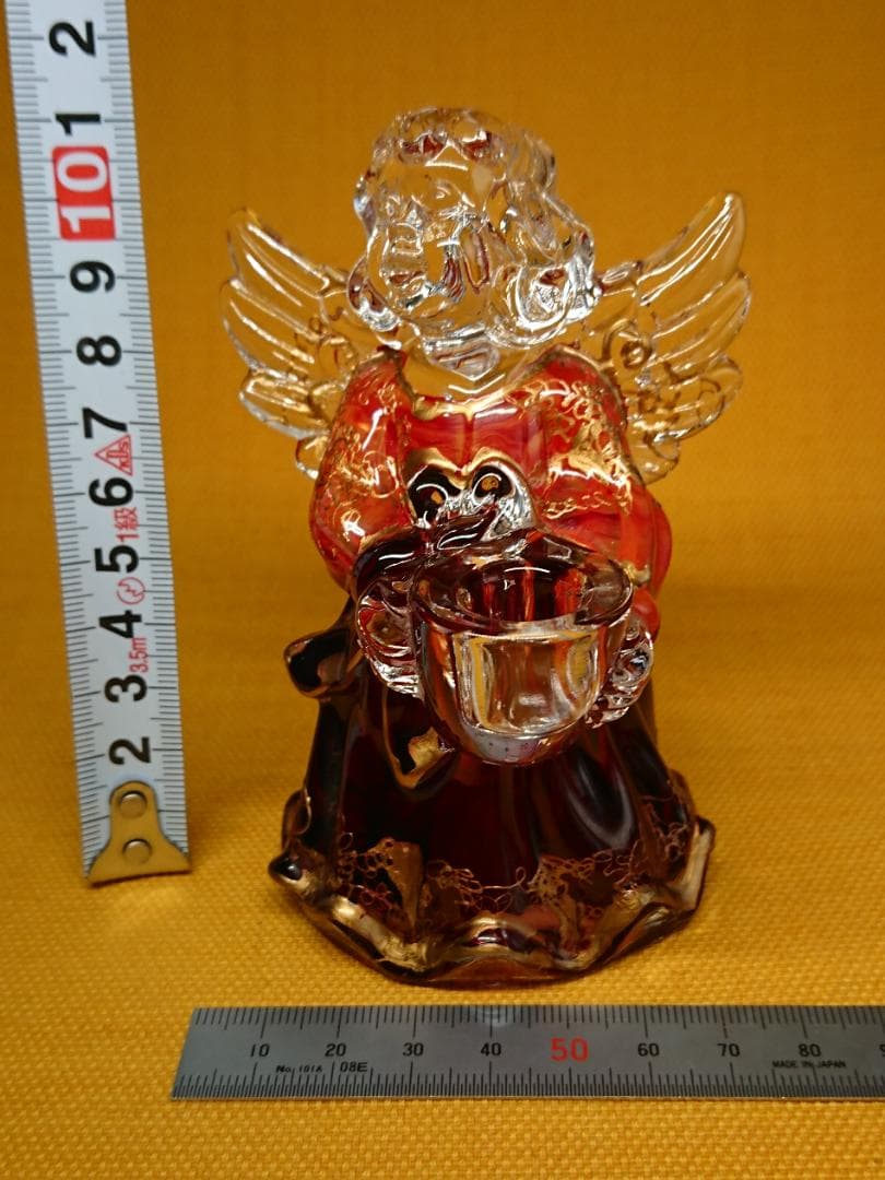 【美品】人形　天使　ムラーノ　ガラス　置物　インテリア　工芸品　美術品A3151