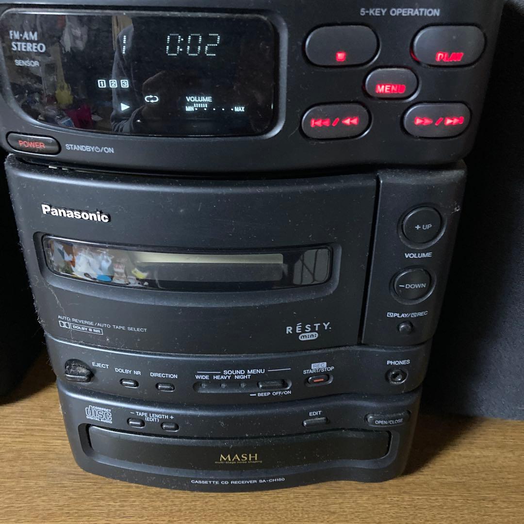 中古品Panasonic ミニコンポ カセットテープ CDプレーヤー ジャンク品