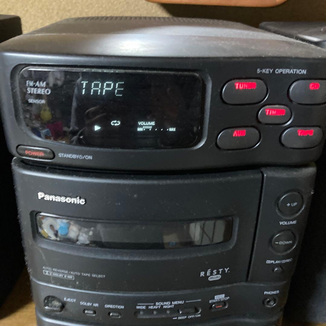 中古品Panasonic ミニコンポ カセットテープ CDプレーヤー ジャンク品