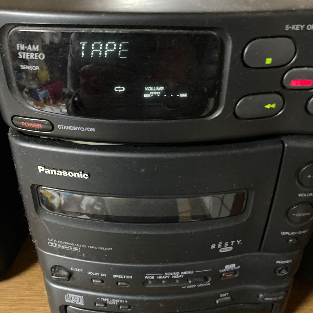 中古品Panasonic ミニコンポ カセットテープ CDプレーヤー ジャンク品