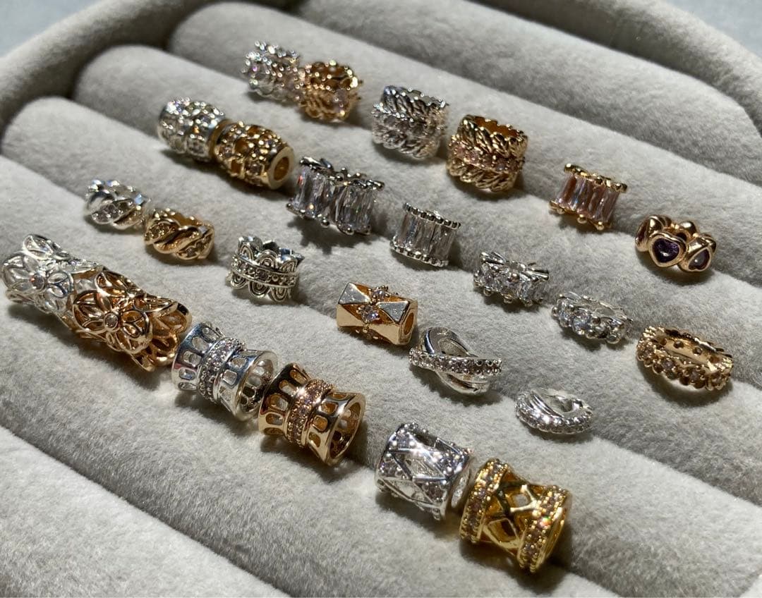 ロンデル　パーツ　シルバー　ゴールド　ハンドメイド　ばら売り