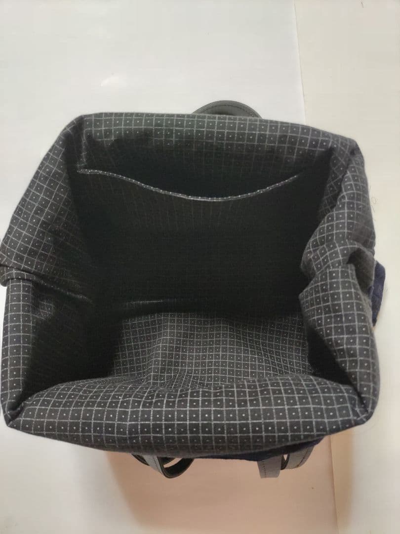 パッチワーク手提げ　バッグ　手作り　絣　染め　藍染　織り　紺　茶　藍色