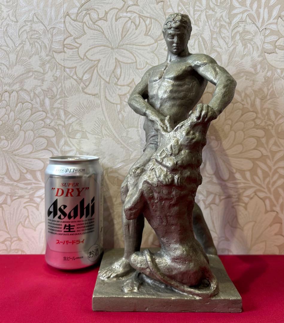 【ソ連製鋳造彫像★「獅子の口を引き裂く英雄サムソン」】 【レア】