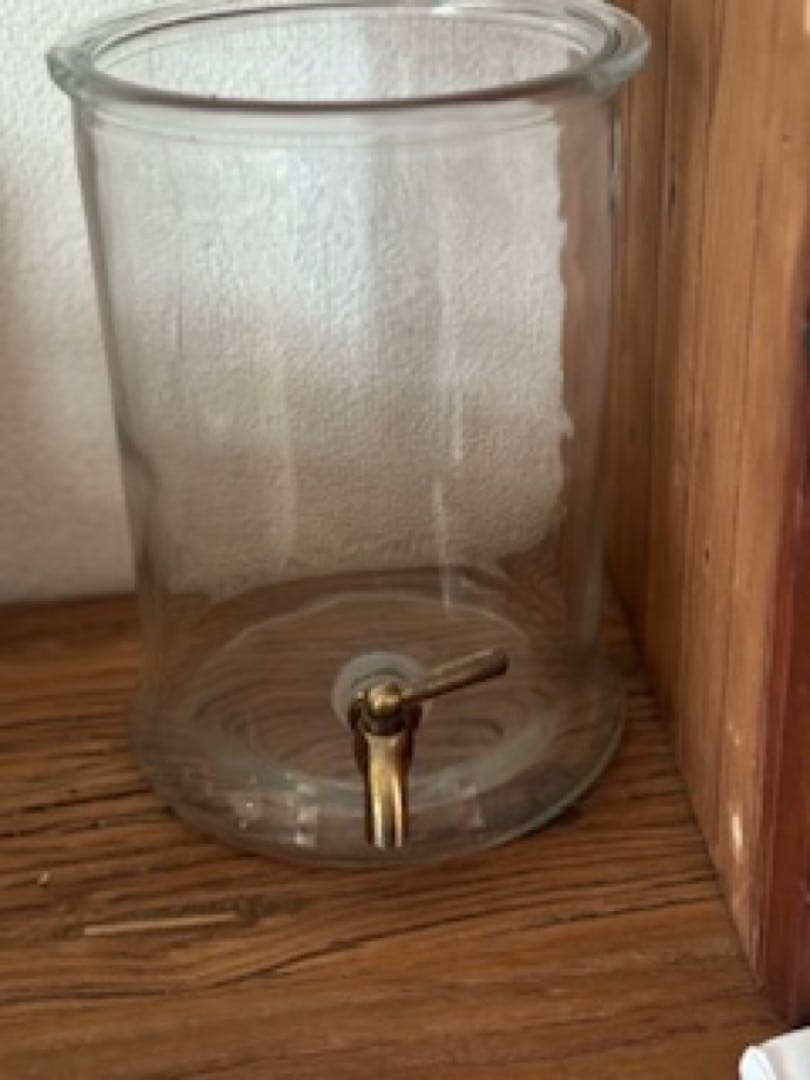 *️⃣プロフ必読❗️usd品 冷水クーラー ガラス 真鍮 ジュース 花瓶 鉢 水槽