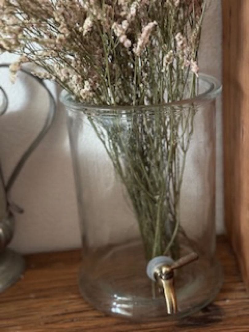 *️⃣プロフ必読❗️usd品 冷水クーラー ガラス 真鍮 ジュース 花瓶 鉢 水槽