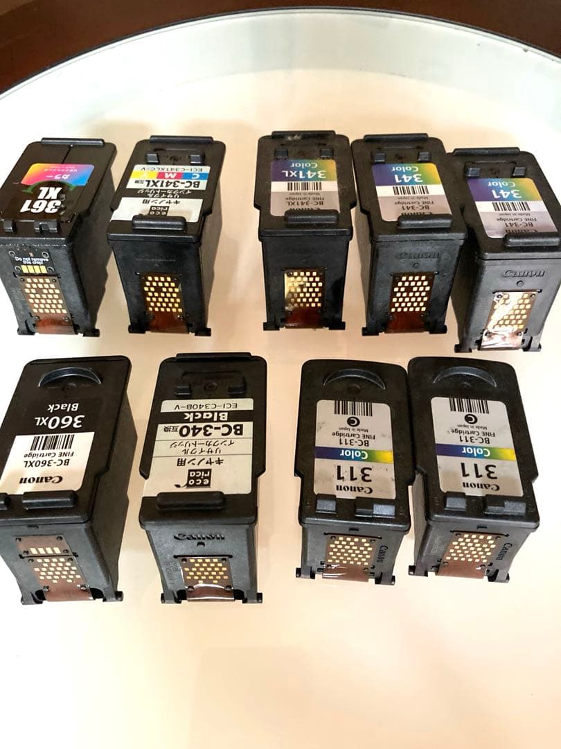 【使用済み】キヤノン　Canonインクカートリッジ　9個