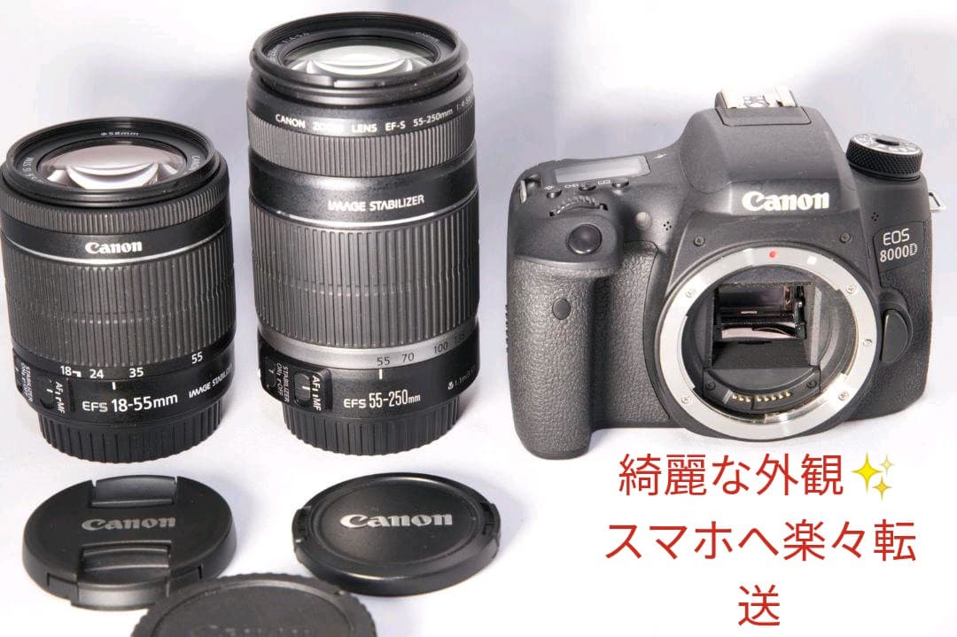 wifi転送可能✨Canon キャノン EOS 8000D ダブルズームキット