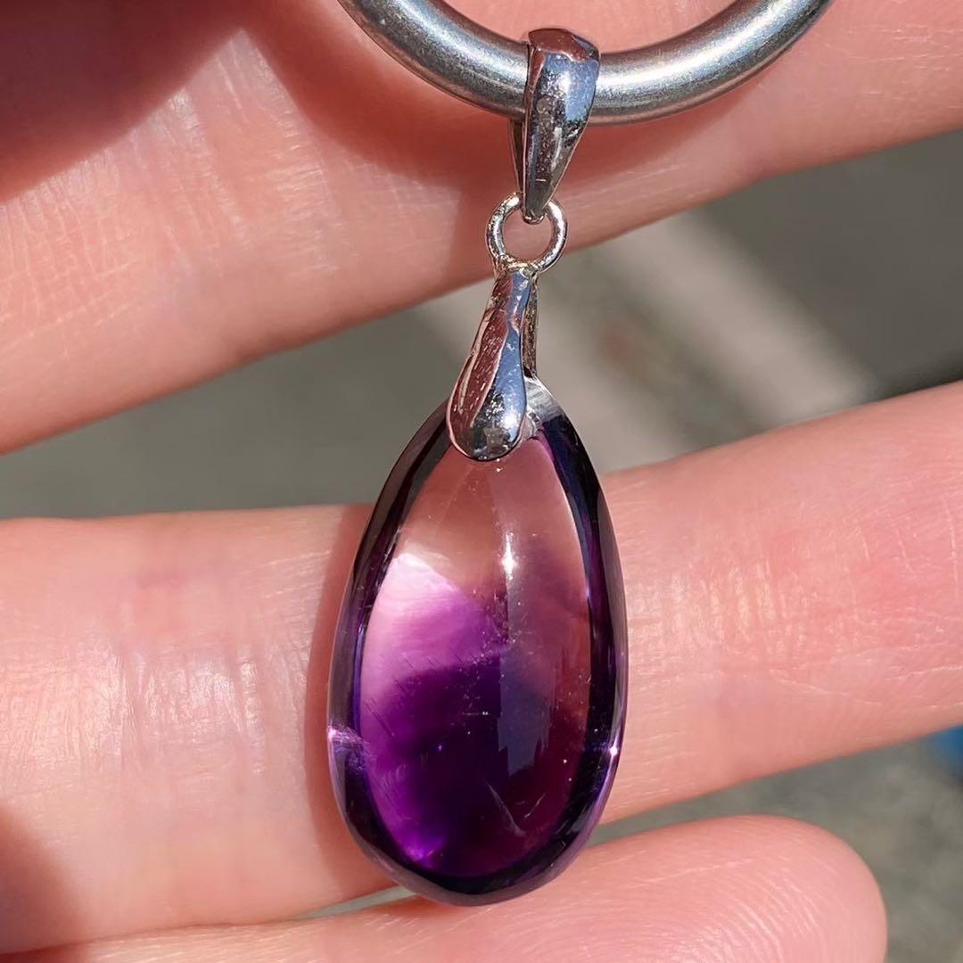 シルバー925 高品質　エレスチャルアメジスト　ファントム　ペンダントトップ
