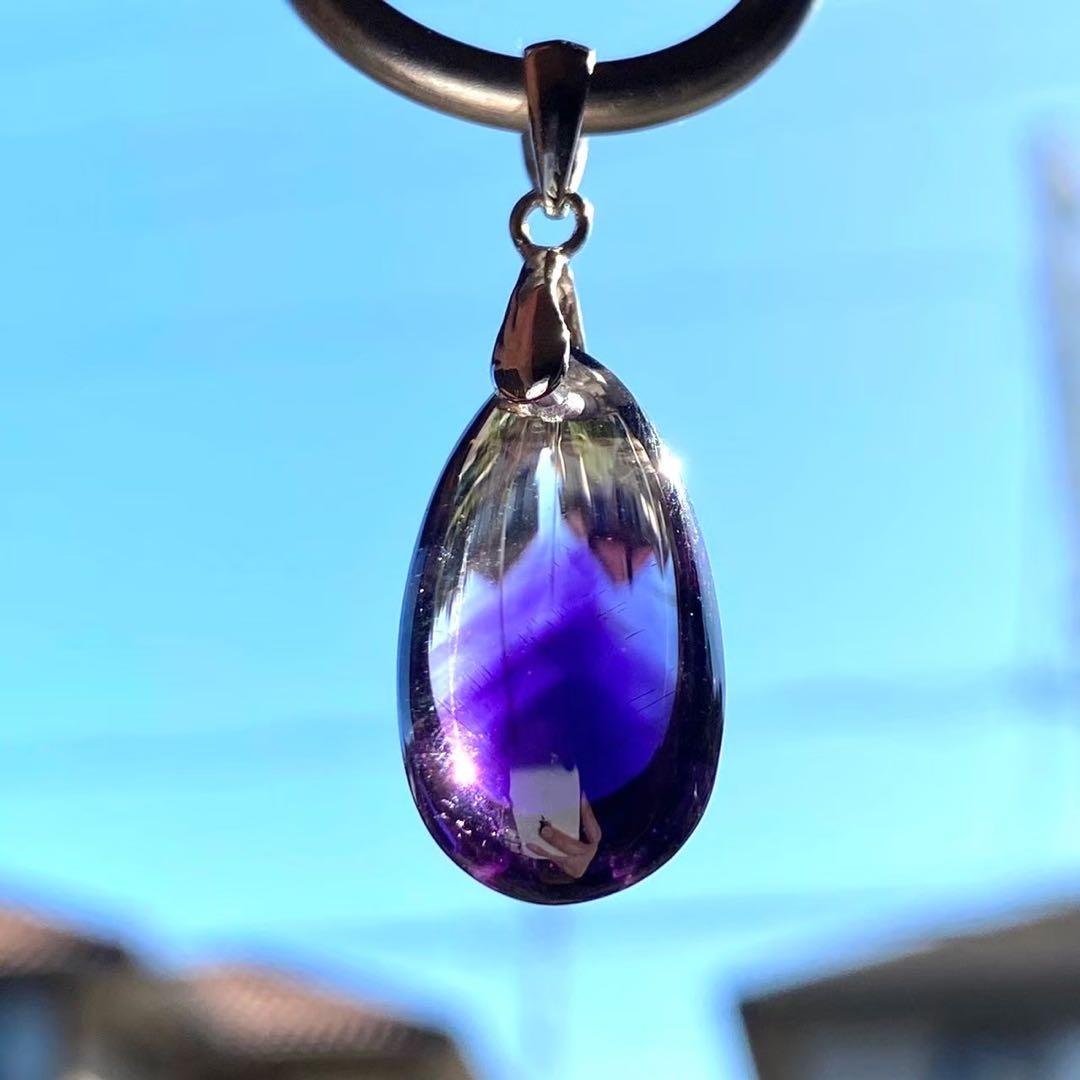 シルバー925 高品質　エレスチャルアメジスト　ファントム　ペンダントトップ