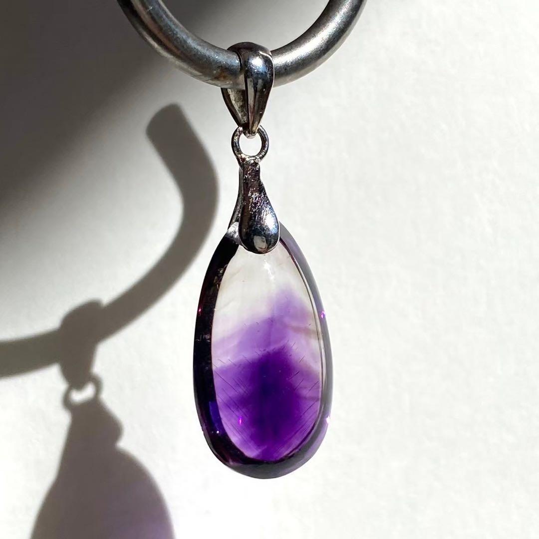 シルバー925 高品質　エレスチャルアメジスト　ファントム　ペンダントトップ