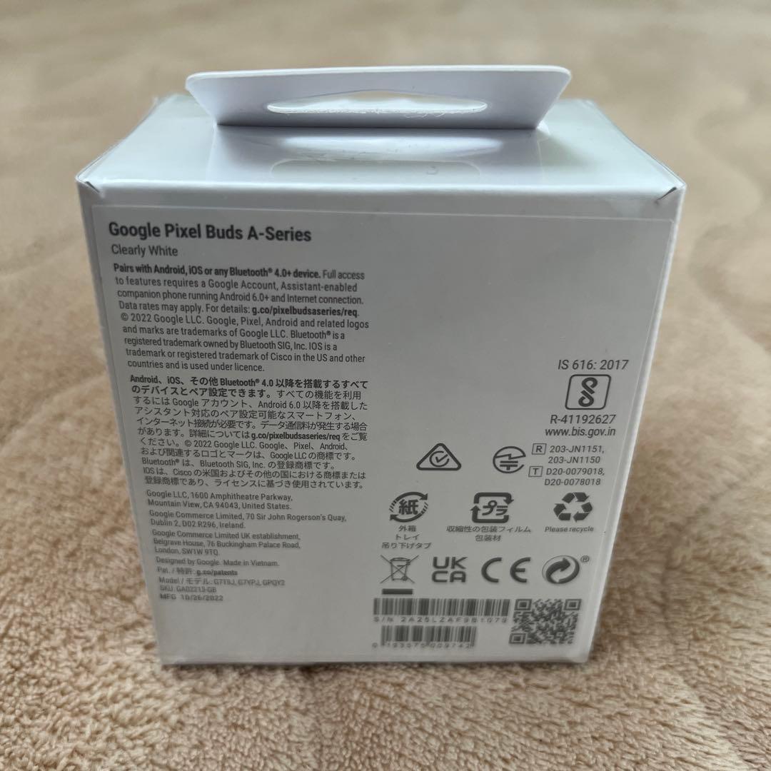 ヘッドホン Google PIXEL BUDS A-SERIES CLEARLY WHITE