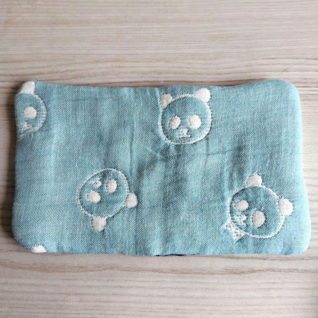 パンダさんがいっぱい　fuwara 8重ガーゼ　ハーフ ハンカチ