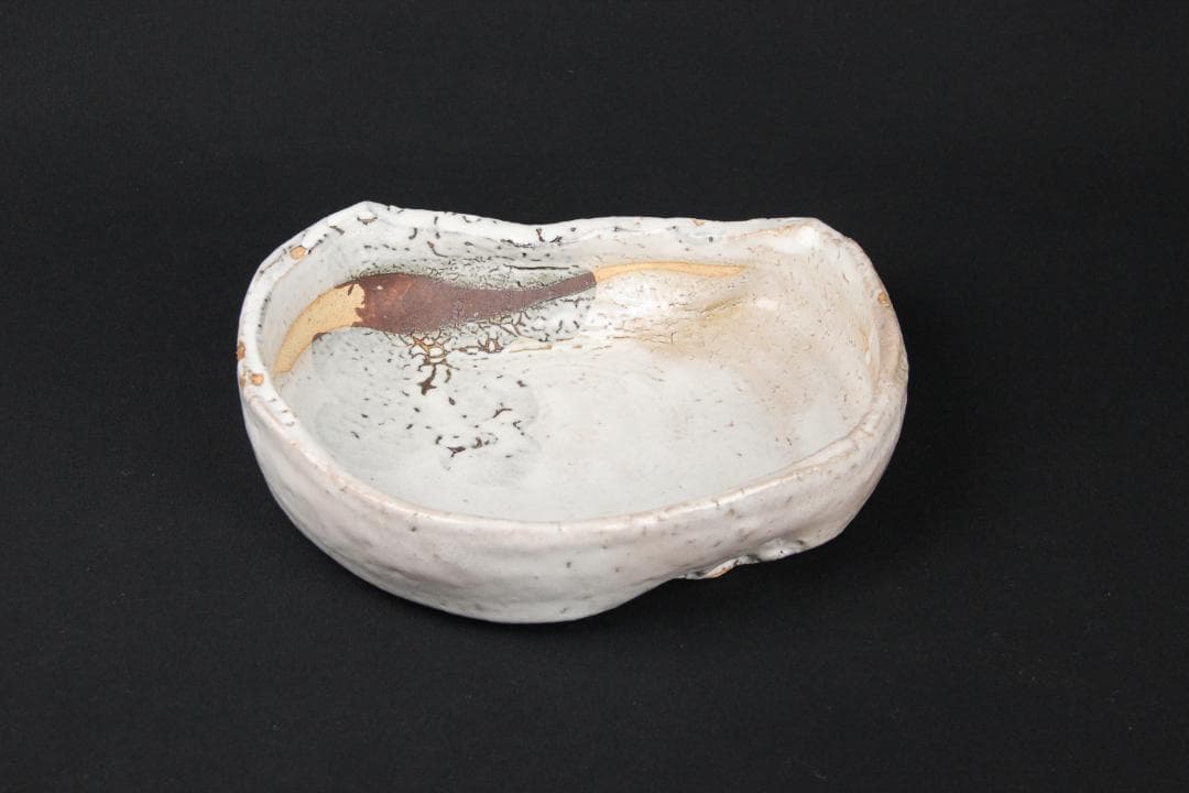 茶道具　十一代 三輪休雪 萩焼　平皿　鉢 共箱 FJ9-9