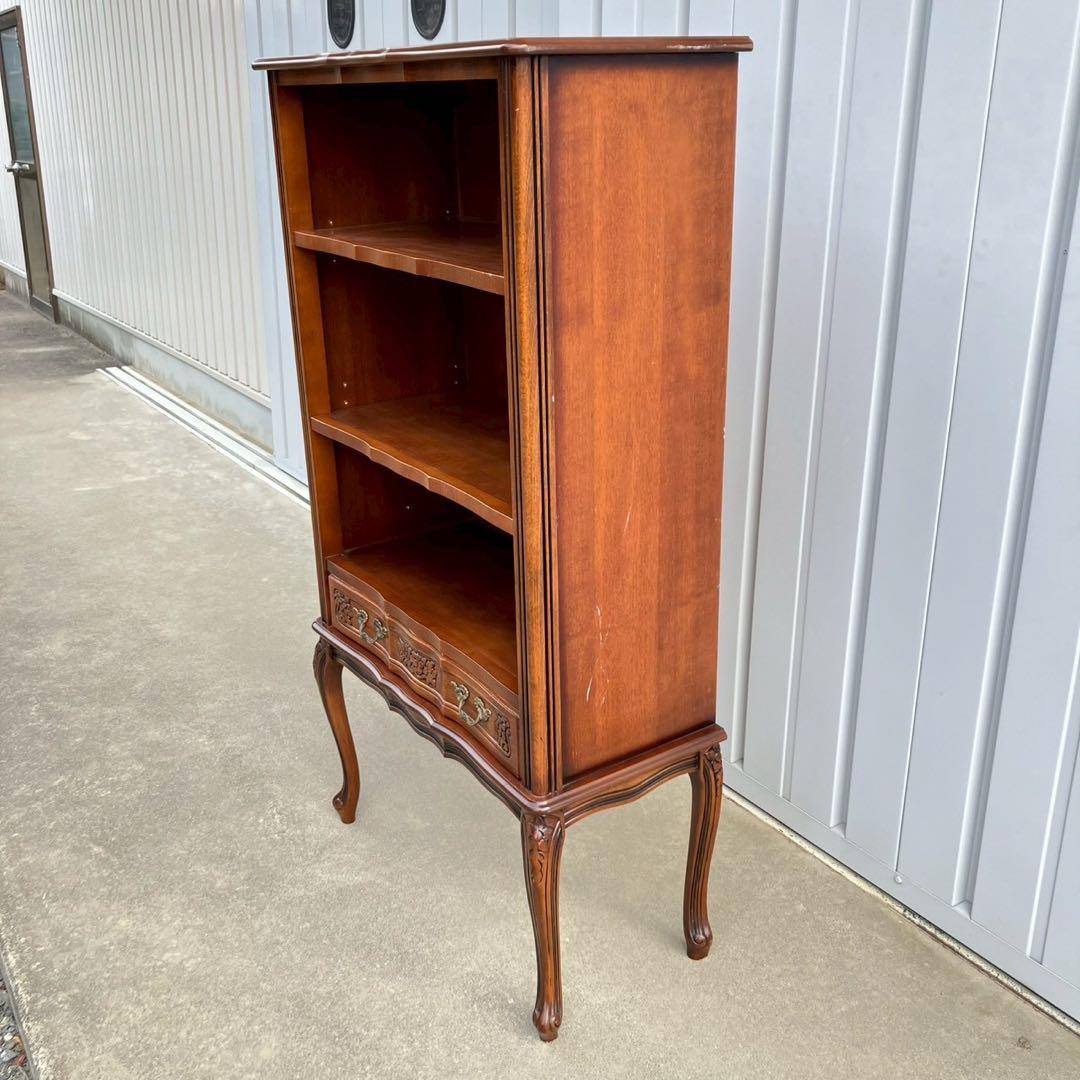 高級 イタリア家具 ブックケース キャビネット 輸入家具 ロココ調 猫脚