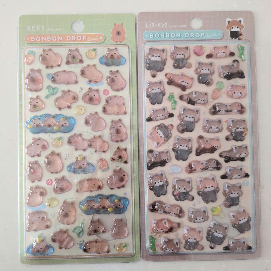 ボンボンドロップシール　9枚セット　新品　アニマル　動物