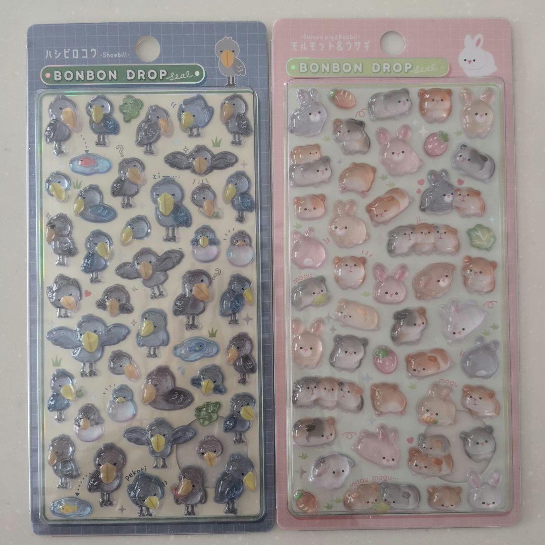 ボンボンドロップシール　9枚セット　新品　アニマル　動物