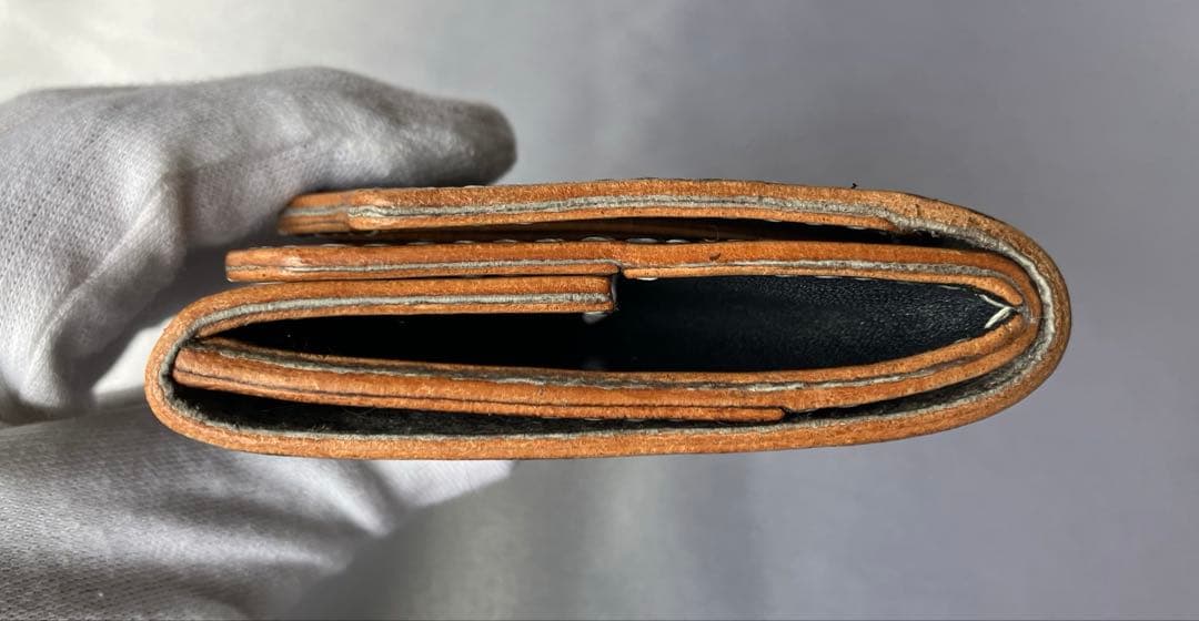 【試作モデル】ブライドルレザー コンパクト財布 ダークネイビー 手縫い