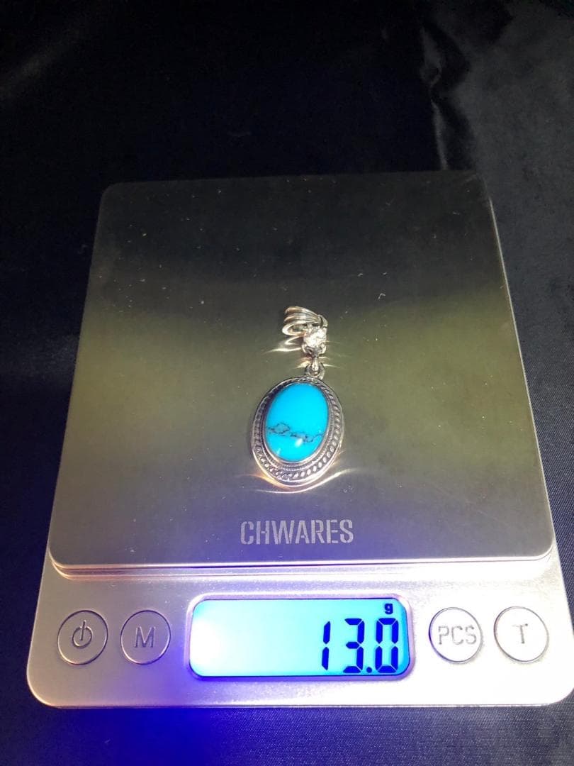 シルバー925 ペンダントトップ　ネックレス　ターコイズ　新品　4-7 9215