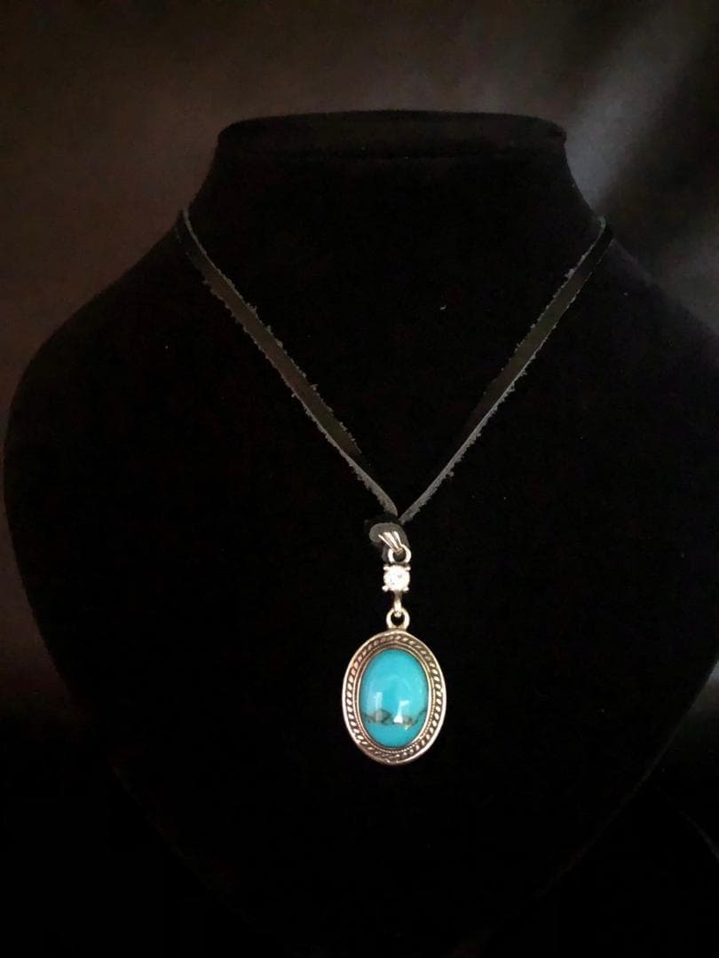 シルバー925 ペンダントトップ　ネックレス　ターコイズ　新品　4-7 9215