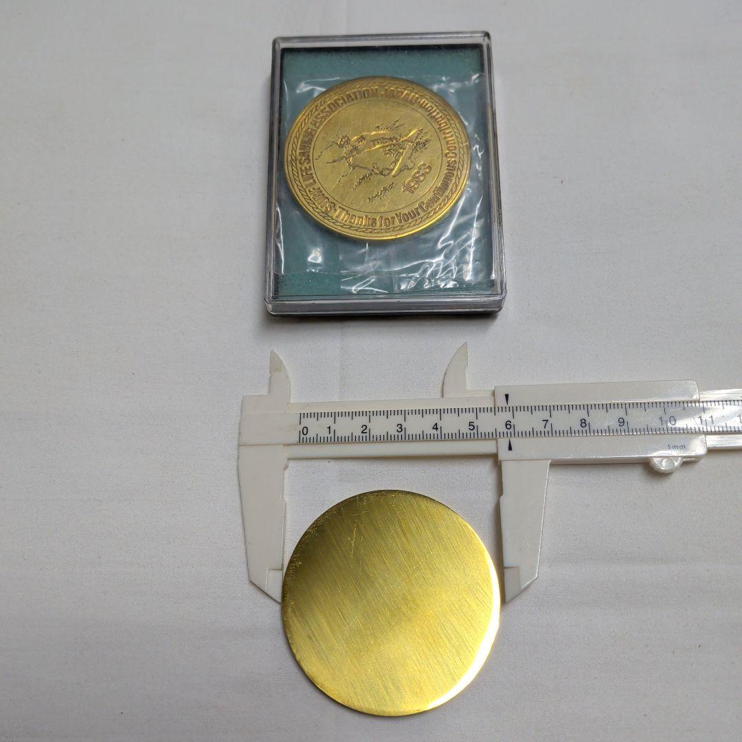 1983年 メッキ メダル ライフセービング　デザイン ケース付き