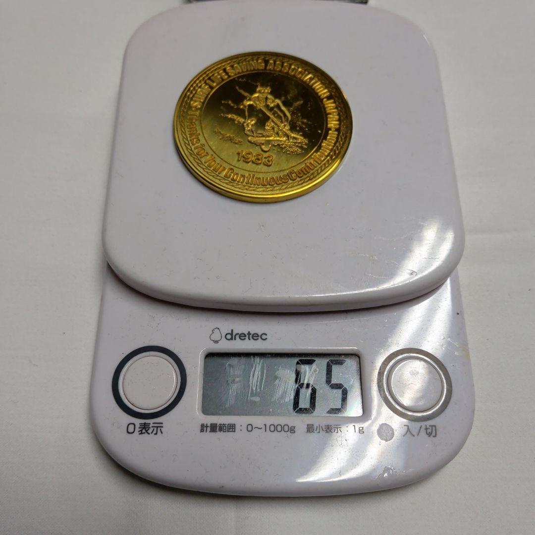 1983年 メッキ メダル ライフセービング　デザイン ケース付き